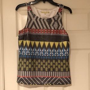 GIANNI BINI Multi colored Sequin Top, Size XS
